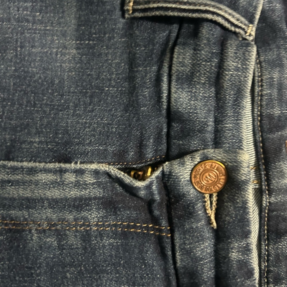 MOTHER Distressed Blue Ankle Jeans - Picture 2 of 8